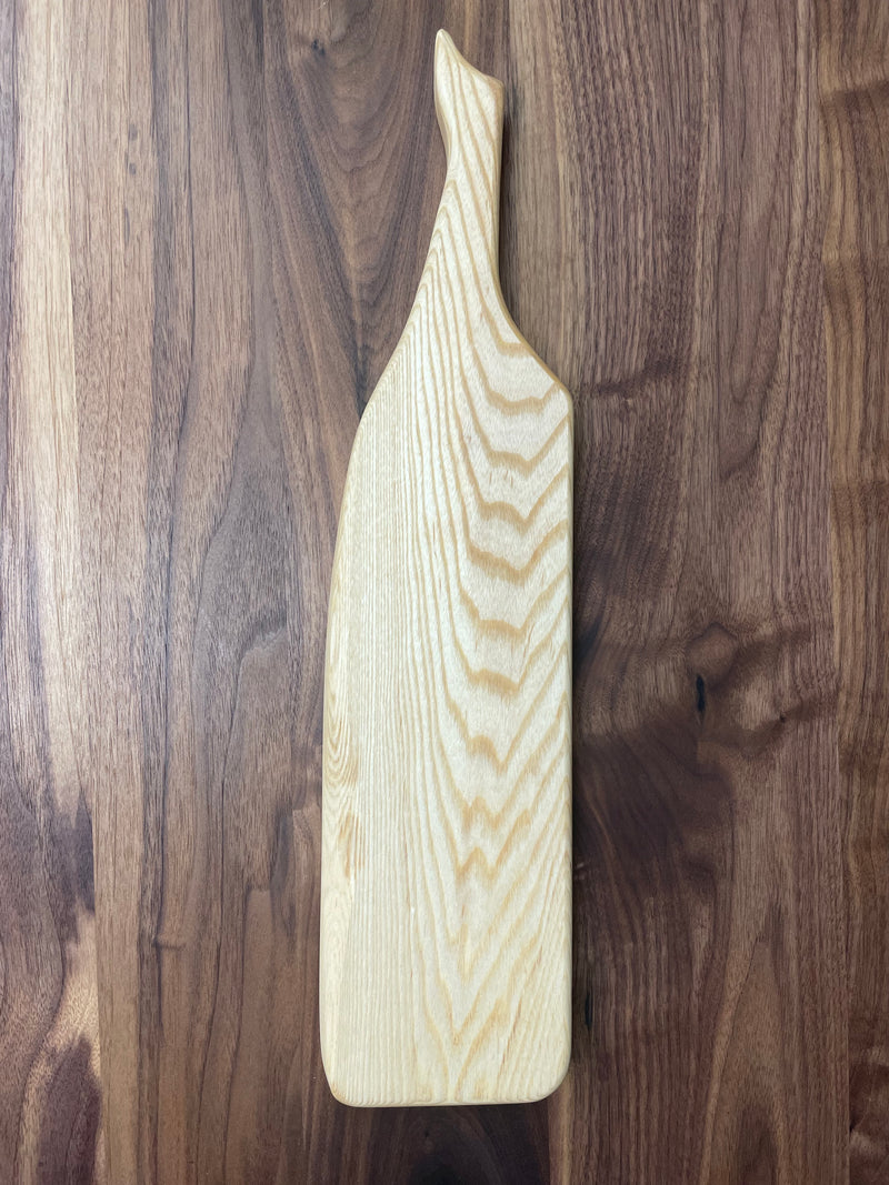 Charcuterie ash serving board with a handle