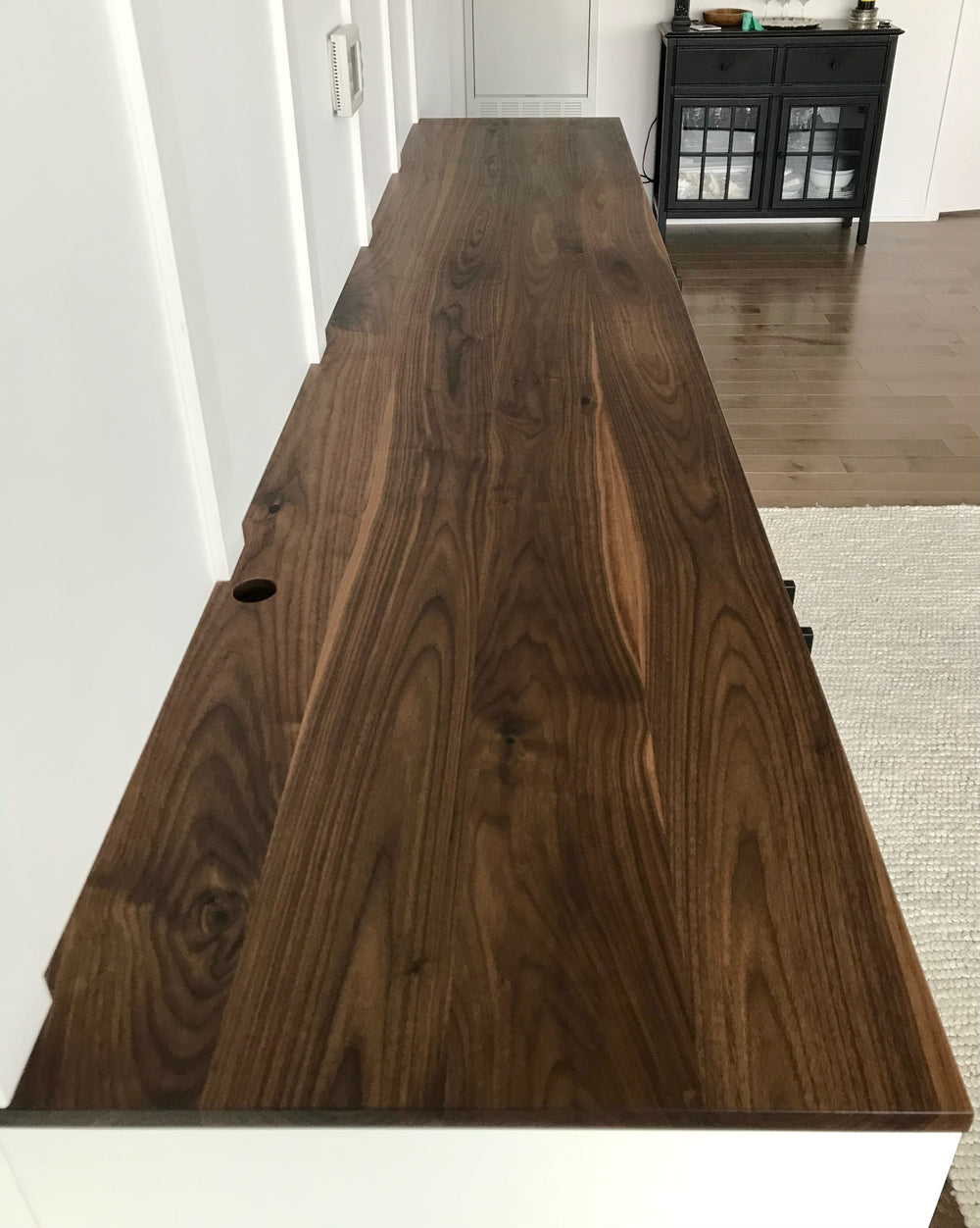 Solid walnut custom cabinet  countertop