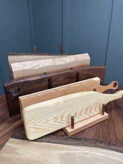 Charcuterie wooden serving boards in walnut, ash, oak and cherry.
