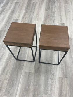 Timberware - solid wood side tables with steel bases