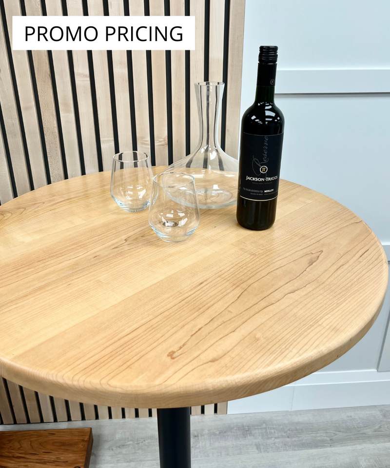 solid maple bistro table/bar table with pedestal base